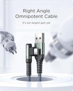 16.5FT USB C Fast Charging Cable 3.1A Fast Charge, Right Angle AINOPE USB C Charging Cable, Durable Nylon Braided USB Type C Cable Compatible Galaxy S20 S10 S9 S8 Plus,V30,V20,G6?Samsung Fast Charger