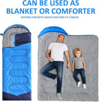 oaskys Camping Sleeping Bag - 3 Season Warm & Cool Weather - Summer Spring Fall Lightweight Waterproof for Adults Kids - Camping Gear Equipment, Traveling, and Outdoors