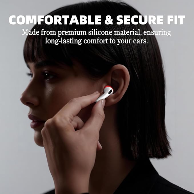 [5 Pairs] for AirPods Pro 3 Ear Tips Cover [Fit in Case], Soft Silicone AirPod Pro 3 Ear Cover Anti Slip Air Pod pro 3 Accessories Compatible with AirPods Pro 3rd Generation Earbuds 2025 (5 Color)