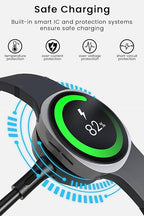 2 in 1 USB C/A Charger Compatible with Samsung Galaxy Watch 8/8 Classic /7/6/6 Classic/5 Pro/5/4/3/FE/Ultra 2025/2024/Active 1/2 Smartwatch 2 Pack Magnetic Fast Charging Cable-100cm