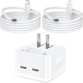 USB C Charger Block, 35W Dual USB-C Port Compact Power Adapter for Phone 17/16/15/14/13/15 Pro/Pro Max/Plus/XS/XR/X,Galaxy, Pixel,i Pad, AirPods, MacBook Air and More