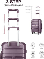 Somago 28 Inch Luggage With Spinner Wheels Hard Shell Polypropylene Suitcase with TSA Lock and YKK Zipper,Elegant Purple