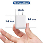 2Pack[Apple MFi Certified] iPhone Charger,10Feet Extra Long Lightning Cable Data Sync Transfer Cord with Portable Travel Charging Block Compatible with iPhone 14/13/12/11/10/X/8 Plus/XR/XS Max/7/SE