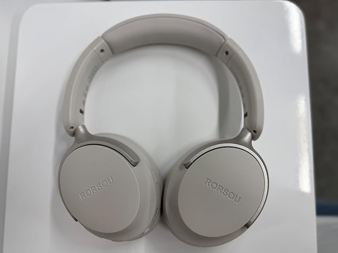 B8 Bluetooth Headphones Over Ear, 6 EQ Music Modes and 50H Playtime Deep Bass Wireless Headphones with Mic, Lightweight Folding HiFi Stereo Headset for iPad/Travel/Tablet/PC/Home Grey