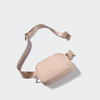Pander Two Way Zipper Fanny Pack Nylon Everywhere Belt Bag for Women, Water Repellent Waist Packs, Crossbody Bags with Adjustable Strap (Raw Linen).