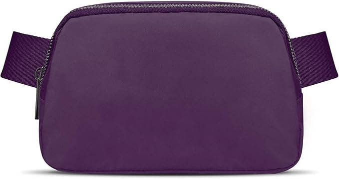 JSJ Mini Fanny Pack for Women & Men,Valentines Day Gifts for Girls Teens Kids Daughter Sister Her,Trendy Stuff Crossbody Bags Cute Everywhere Belt Bags. (Aubergine)