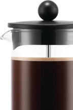 Bodum 12oz Brazil French Press Coffee Maker, High-Heat Borosilicate Glass, Black - Made in Portugal (Pack of 4)