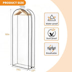Dntorx 4 Pack Clear Garment Bags with Side Zipper, 60" Clothes Covers with 10" Gusset, Transparent Hanging Suit & Coat Covers for Closet Storage, Jackets, Dresses, Windbreakers