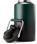 Kerilyn Insulated Gallon Jug with Handle, One Gallon, 128oz Stainless Steel, Large Double Vacuum Water Bottle for Hot & Cold Drinks, Wide Mouth, Sweat Proof, Great for Travel, Camping, Green Gradient