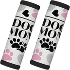 2 Pack Luggage Handle Wrap with Travel Tags - Non-Slip Protective Cover Soft Handle Grips Covers for Suitcase(Dogs Mom Paws)
