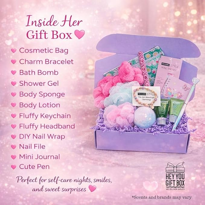 Teen Girl Graduation Gift Set, Tween Beauty Care Package Basket, Preteen Self Care Box for Daughter, Niece, Granddaughter, Birthday Get Well Gift Bundle