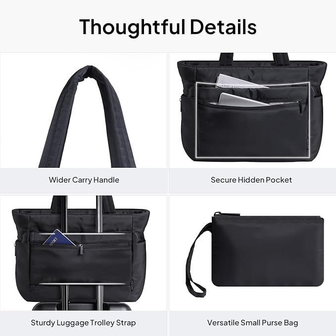 TOPEAST Tote Bag for Women Puffer Travel Carry On Bags with Laptop Compartment & Cup Holder Work Tote for Weekend Overnight