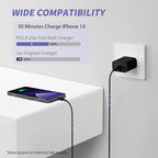 iPhone Charger Fast Charging,[MFi Certified] 2Pack 20W Type C Fast Charger Block with [10FT&6FT] USB C to Lightning Cable Compatible for iPhone 14/13/12/11 Pro Max/Xs Max/XR/X,iPad