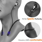 Compatible Airpods Strap, Silicone Anti-Lost Strap Wire Connector Sports Neckband Strap Compatible for Airpods Pro 3/2/1, Airpods 4, 3, 2, 1, Black with Dark Blue