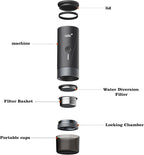 CERA+ Portable Espresso Maker Pro Version Self-Heating Professional-Level Mini Coffee Machine Compatiable with Ultra-Fine Grind For Travel,Camping,Hiking