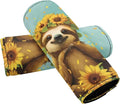 BIGCARJOB Sunflower Sloth Print Luggage Handle Wraps Set for Suitcase,2 Pieces Door Handle Protection Sleeve Covers Car Grab Handle Wraps Luggage Handle Tags Travel Accessories
