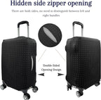Luggage Cover, Protective Washable Suitcase Cover - Travel Elastic Spandex Suitcase Protector Fits 22 to 24Inch Black