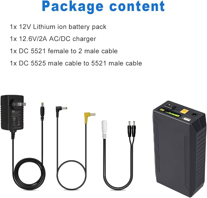 Talentcell 12V Lithium ion Battery Pack, 11.1V/9000mAh 99.9Wh Portable Power Bank, DC 12/9V and 5V USB Multiple Output for LED Light Strip, CCTV Camera, Heated Jacket, Mobile, Spectra Pump, and More