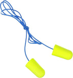3M Ear Plugs, E-A-Rsoft Yellow Neons 311-1251, 200 Pair of Disposable Earplugs, Pairs Individually Wrapped, Slightly Longer, Corded, 33 NRR, Tapered Cylinder Shape, Slow Recovery Foam