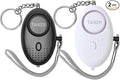Personal Alarm for Women 140DB Emergency Self-Defense Security Alarm Keychain with LED Light for Women Kids and Elders-2 Pack (Black & White)