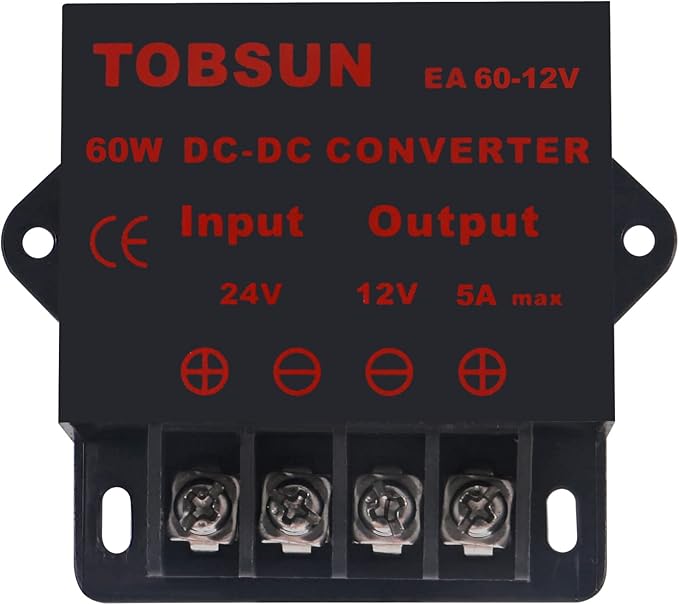 2PACK DC 24V to 12V 5A 60W Converter Step Down Regulator for Car Low Voltage Transformer