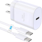 TT&C 30W USB-C Super Fast Charger with 6ft Type C Cable, PD Wall Block Compatible with iPhone 17/16/15 Pro Max/Air, iPad Pro, and Galaxy S25/S24-1 Pack