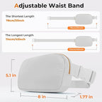 Belt Bag Zipper Fanny Pack Crossbody Bags for Women,Fashion Nylon Waist Packs, Water Repellent Two Way wear with Adjustable Strap Gifts for Teenage Girls Women Men(light gray)