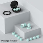 JUSTRVN Ear Plugs for Sleeping, 2 Pairs of Reusable Earplugs for Noise Reduction 25dB-30dB with 8 Ear Tips, Soft Hearing Protection Ear Plugs for Concert,Noise Sensitivity, Study & Work