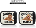 2 Pack Luggage Handle Wrap with Travel Tags - Non-Slip Protective Cover Soft Handle Grips Covers for Suitcase(Doodle Dogs)