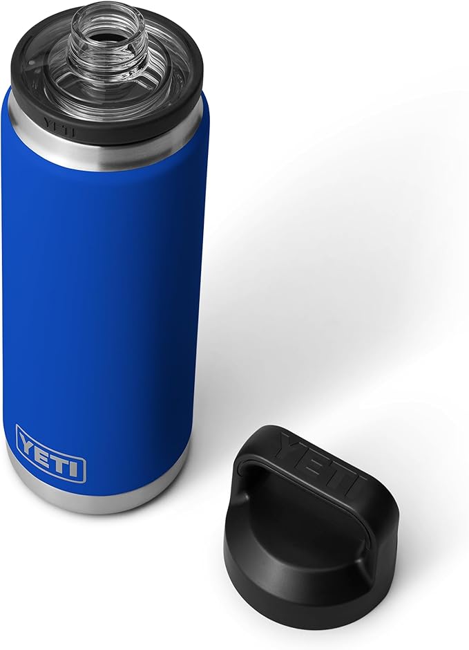 YETI Rambler 26 oz Bottle, Leakproof, Vacuum Insulated, Stainless Steel with Chug Cap, Royal Blue