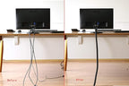 Alex Tech 25ft - 1 inch Cord Protector Wire Loom Tubing Cable Sleeve Split Sleeving For USB Cable Power Cord Audio Video Cable – Protect Cat From Chewing Cords - Black