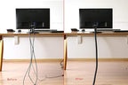 Alex Tech 6.6ft - 1.5 inch Cord Protector Wire Loom Tubing Cable Sleeve Split Sleeving for USB Cable Power Cord Audio Video Cable - Protect Cat from Chewing Cords - Black