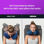 Cabeau Evolution S3 Travel Pillow – Straps to Airplane Seat – Ensures Your Head Won’t Fall Forward – Relax with Plush Memory Foam – Quick-Dry Fabric Keeps You Cool and Dry (Indigo)…