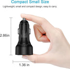 Multi 3 Ports Fast Car Charger Adapter 12V Auto Vehicle Plug - USB C & USB A Quick Charging - Cigarette Lighter Cell Phone Automobile Charger for iPhone 17 Pro Max Air 17e 16e 16 15, Samsung S26