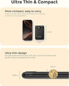 Small Portable Charger 10000mAh, Mini Power Bank with LED Display, 20W Fast Charging USB-C Battery Pack, Compact Travel Charger Compatible with iPhone 17/16/15/14, Samsung S25/24, Android, etc