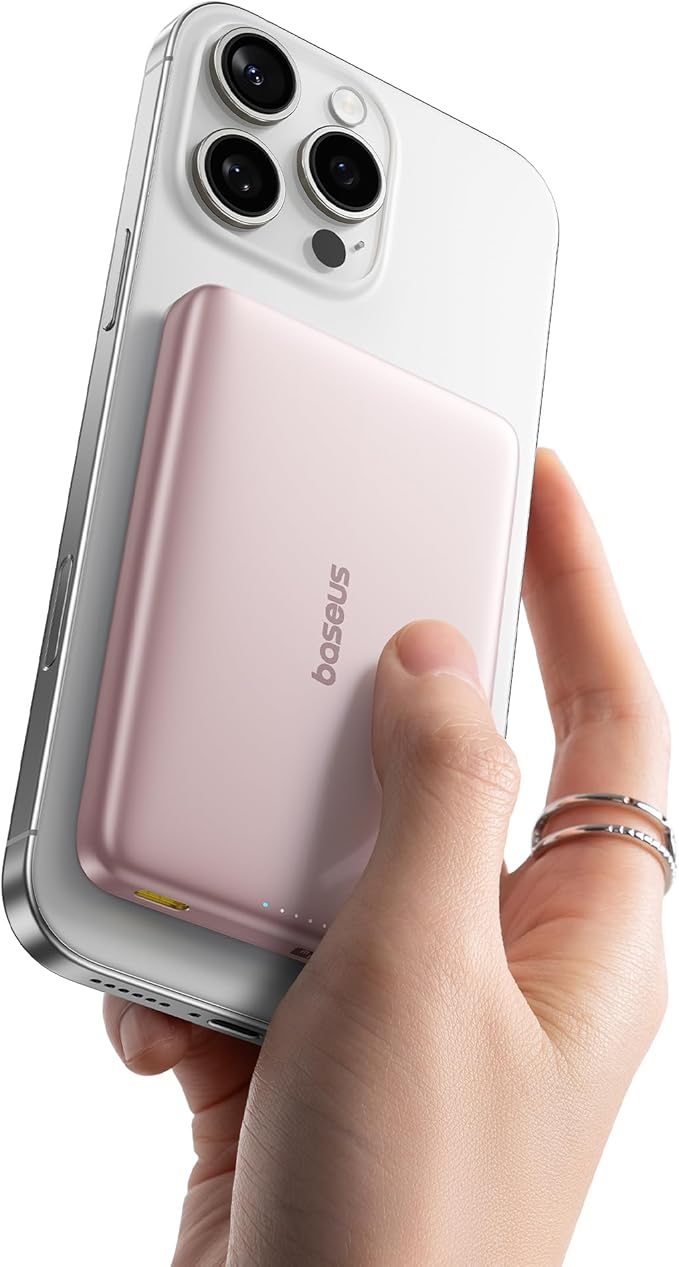 Baseus 0.5" Ultra Slim Qi2 Certified 15W Wireless Power Bank&Baseus Qi2 Certified 15W Wireless Magnetic Power Bank 10000mAh with USB-C Cable