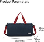 BE SMART Waterproof Mens Gym Bag with Shoe Compartment, Sports Gym Duffle Bag with Adjustable Strap for Men Women, Lightweight Large Sport Duffel Bag for Travel, Sports, Fitness(Navy Blue)