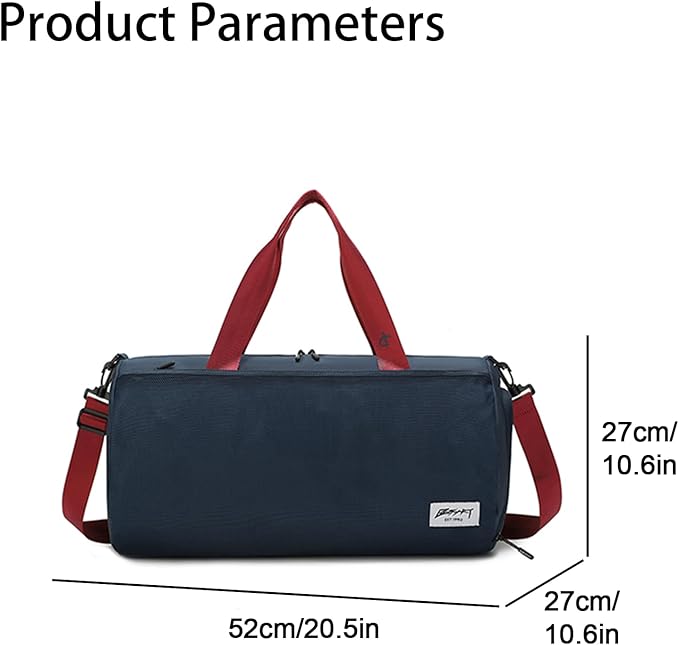 BE SMART Waterproof Mens Gym Bag with Shoe Compartment, Sports Gym Duffle Bag with Adjustable Strap for Men Women, Lightweight Large Sport Duffel Bag for Travel, Sports, Fitness(Navy Blue)