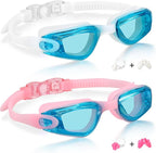 Aegend Swim Goggles for Kids Youth 3-14 Anti-Fog Anti-UV Comfort Fit Goggles for Swimming