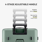 NINETYGO Carry On Luggage 22x14x9 Airline Approved, 20 Inch Suitcase with Front Compartment, Lightweight PC Hard Shell, Cup Holder, Clamshell, TSA Lock, Spinner Wheels (Creamy Matcha Tea)