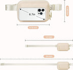 Fanny Packs for Women Men,Belt Bag,Water-resistant Crossbody Bag with 4 Zipper Pockets,Fashion Waist Packs with Adjustable Strap for Workout/Running/Yoga/Shopping/Hiking,Beige