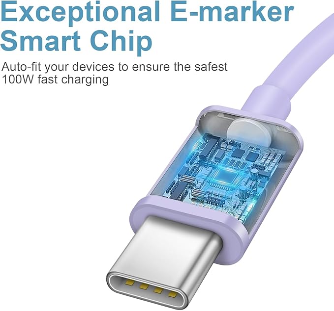 3FT iPhone 17 16 15 Charger Fast Charging USB C Charger Block Type C Chagrer Fast Charging 2-Pack for iPhone 17/17 Plus/17 Pro/17 Pro Max/iPhone 16/16 Plus/16 Pro/16 Pro Max/15 Pro Max/Samsung(Purple)