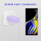 Type C Charger, 2-Pack 25W Type C Fast Charging Block with 6ft USB C Charger Cable Compatible with Galaxy S23 Ultra/S23+/S22/S21/S20/Phone 16/16 Plus/16 Pro Max/15/15 Pro Max/15 Plus-Purple
