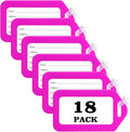 18 Pack Luggage Tag Bright Luggage Tags for Suitcases Bag Tags Name Tags for Kids Travel Accessories Must Haves by Sodsay (Pink)