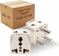 OREI World (USA, UK, China & More) to India (Type D) Travel Adapter Plug – 2 in 1 Dual Port – CE Certified & RoHS Compliant – 300 Pack – Beige (DB-10-300PK)