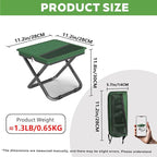 2-in-1 Collapsible Camping Stool & Sling Bag / 220LB Load Capacity Folding Portable Fishing Stool/Collapsible Stool for Camping, Hiking, Fishing, Gardening & Beach Outdoor Activities