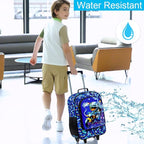 Boys Suitcase, 18" Kids Carry on Luggage With Wheels, Space Suitcases for Toddler Children(Black)