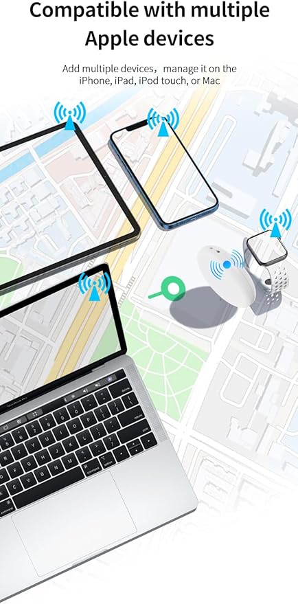 Find My Tag,Item Finder for Keys, Car, Wallet, Luggage, Bag, Pets and More, Works with Apple Find My App (iOS only), GPS Tracker for Kids (Blue)
