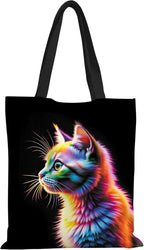 ANNA QUEEN Cat Tote Bag Shoulder Bag Handle Bag for Gym Yoga Picnic Beach Kitchen Reusable