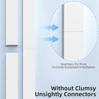 Delamu 28.4in Cord Hider, Cord Covers for Wires on Wall, Large Cable Hider, Wire Covers for Cords, Wire Hiders for TV on Wall, Paintable Cable Cover Cable Management, W1.18 H0.6in, White